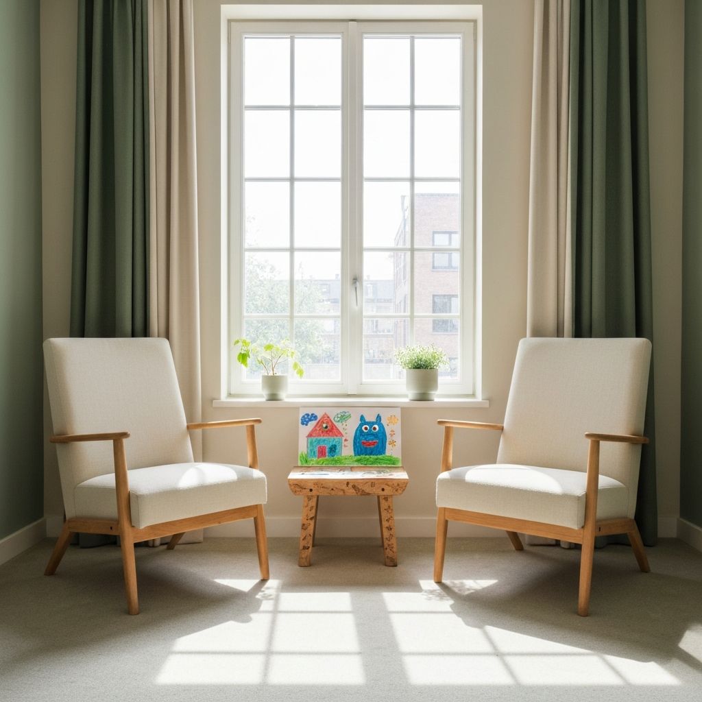 Child walking with family